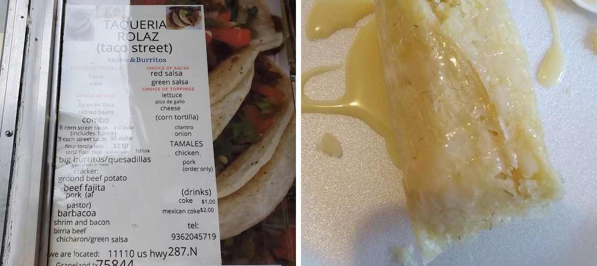 Rolaz Taqueria Menu